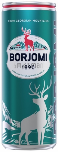 Вода минеральная Borjomi газированная 0.33 л