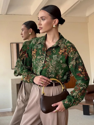 Рубашка HELLO MODA! зеленый