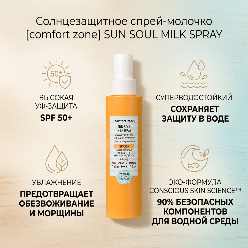 Comfort Zone Sun Soul Milk спрей для тела 150 мл