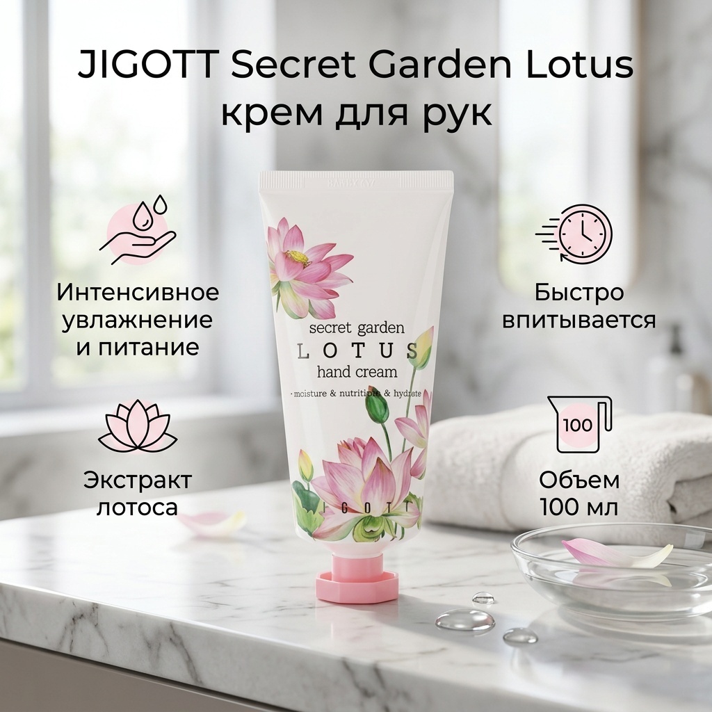 JIGOTT Secret Garden Lotus крем для рук 100 мл