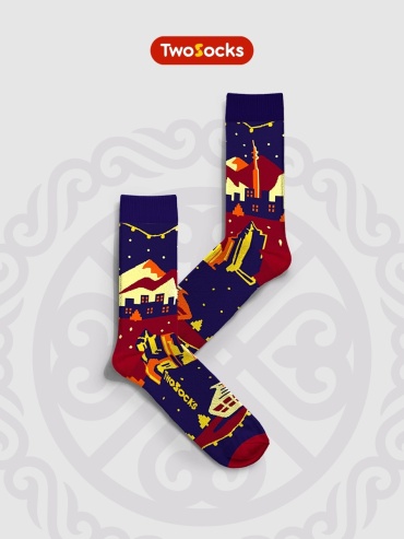 Носки TwoSocks 1 пара голубой, желтый 38-42