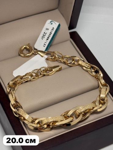 Italy Exclusive RJ Gold длина 20 см, вес 5.23 г золото, плетение якорное