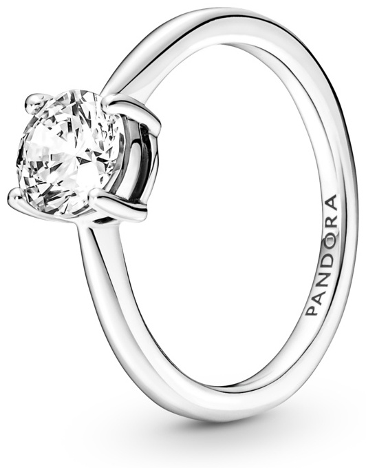 солитер PANDORA «Роскошь» 190052C01-50 размер 16 вес 2.23 г серебро, цирконий