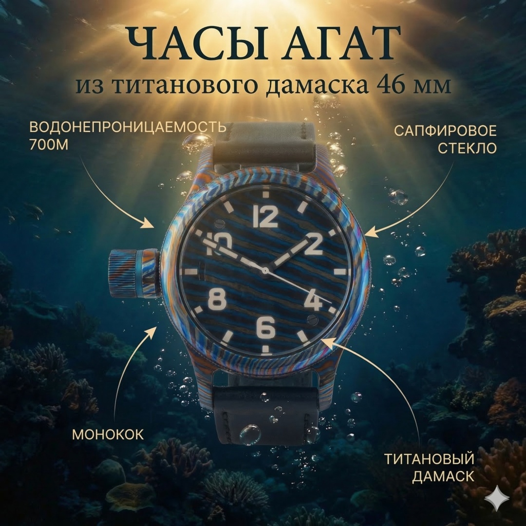 Механические AGAT 195 ЧСТ-Л титан