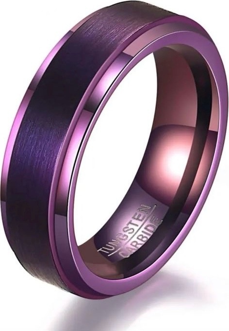 Кольцо CREO jewelry KF-183/15 размер 17 вольфрам, без вставок, фиолетовый