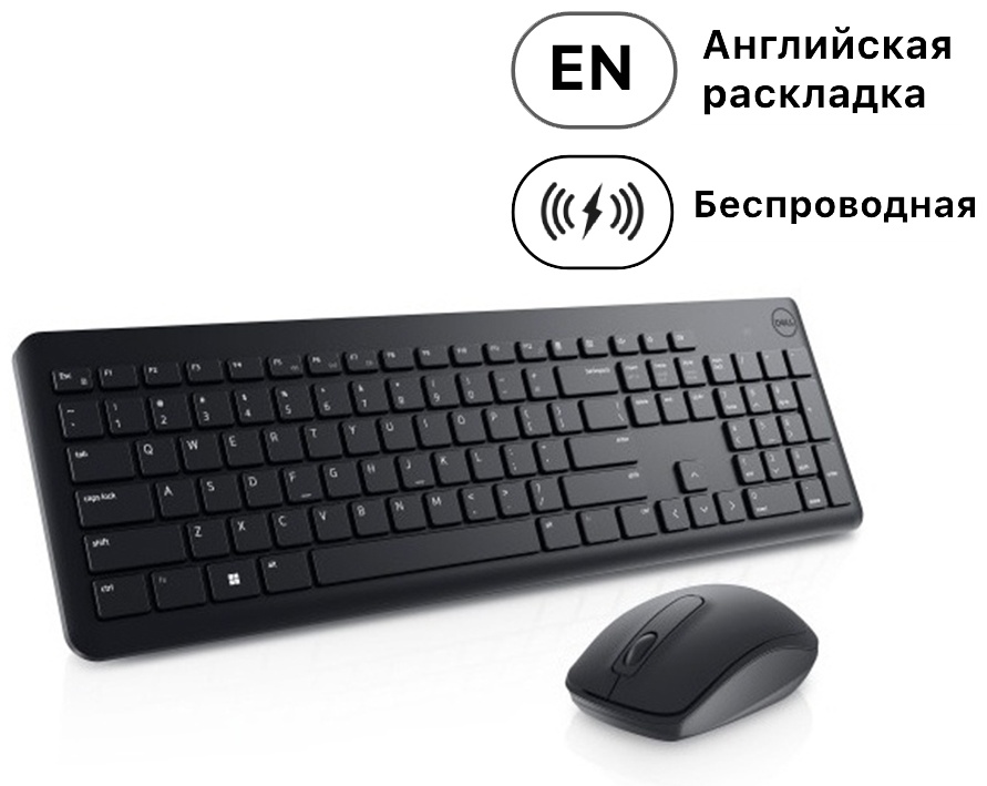 Клавиатура DELL KM3322W 580-AKGO черный