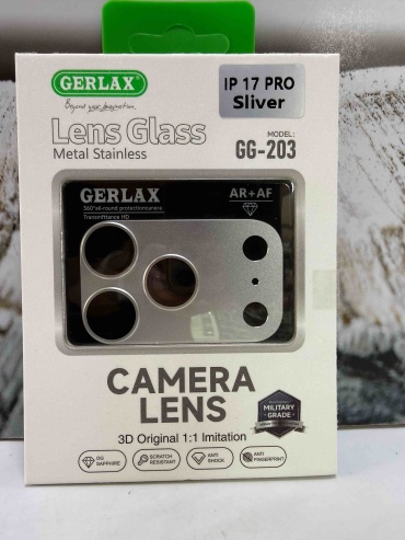 Стекло GERLAX для Apple iPhone 17 Pro серый