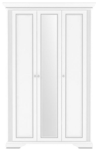 Распашной шкаф Гербор Вайт, 176x221х63.5 см, белый, серебряный
