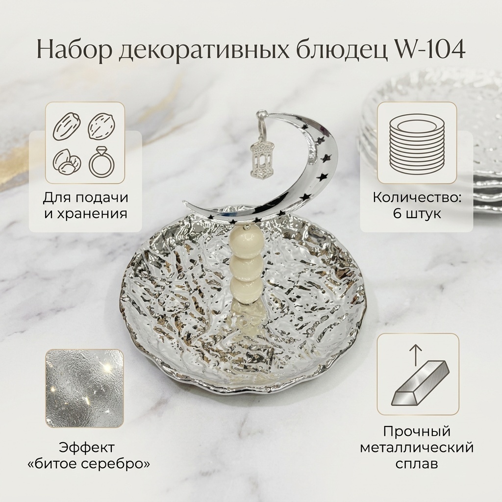 Конфетница 30339961_981332156 круглая 6 шт