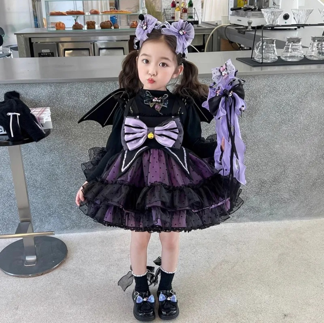 Карнавальный костюм Костюм Костюм Kuromi черный, фиолетовый
