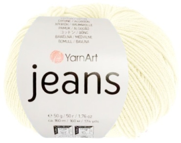 Моток YarnArt Jeans 03 - Молочный 160 м 50 г