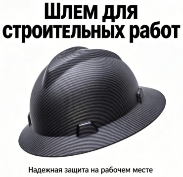 Каска 721195952 полиэтилен размер 56-63, цвет черный