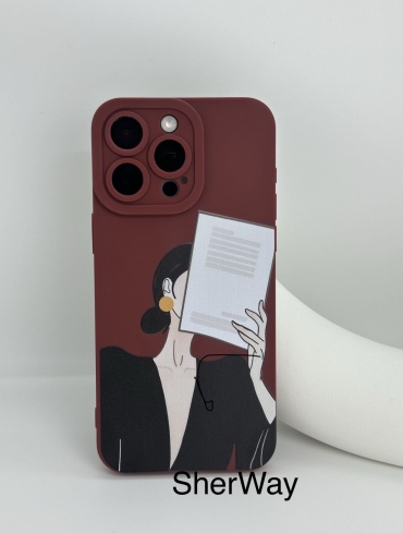 Чехол SherWay для Apple iPhone 16 Pro Max бордовый