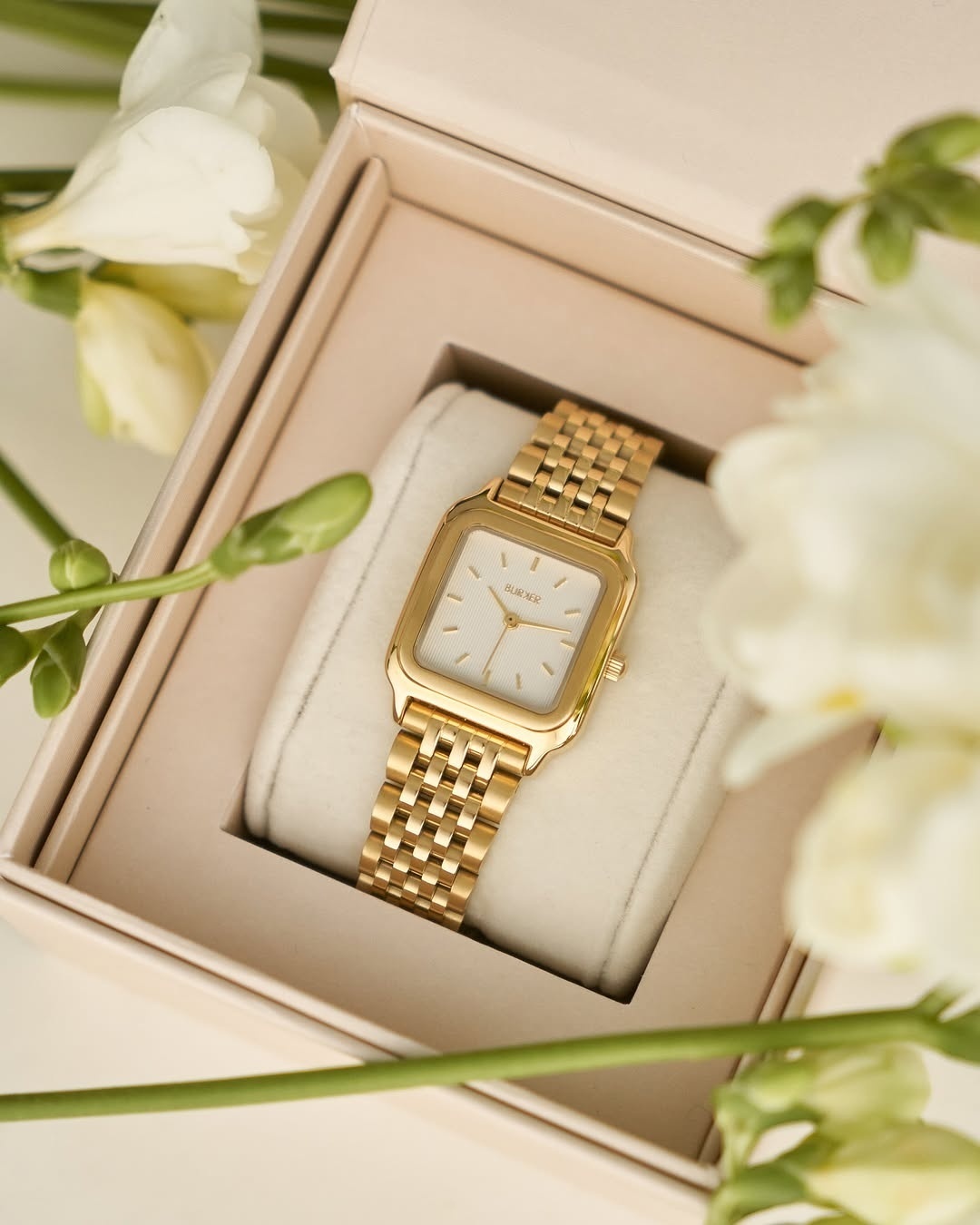 Кварцевые BURKER Macy Gold White нержавеющая сталь