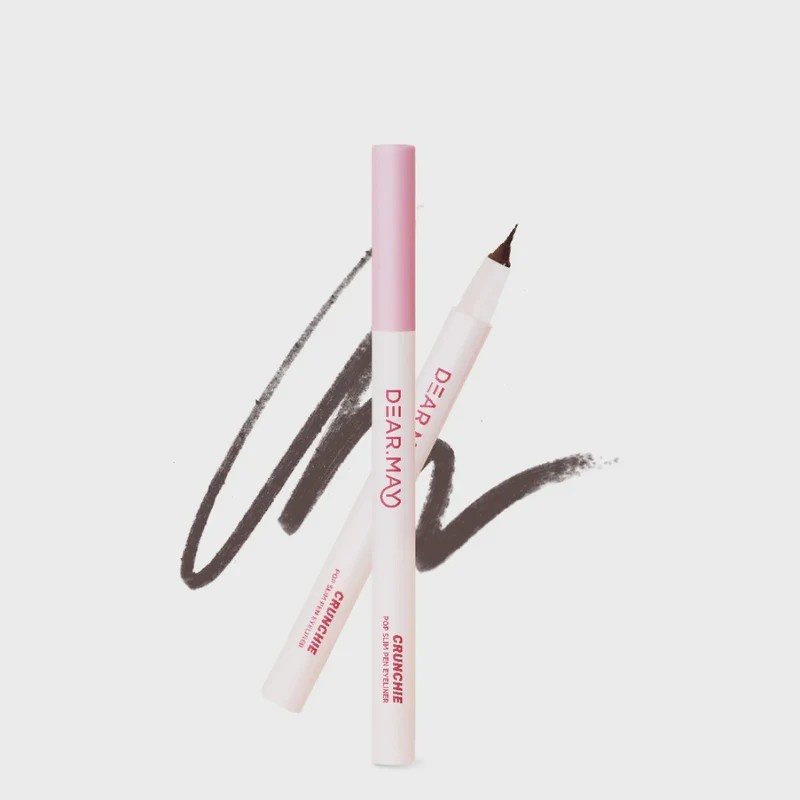 Dear May Crunchie Pop Slim Pen Eyeliner 02 Brown Подводка-Фломастер Коричневый 0.5g подводка-фломастер коричневый 02 Brown