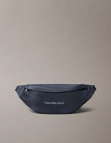 Сумка поясная Calvin Klein нейлон, плащевка голубой