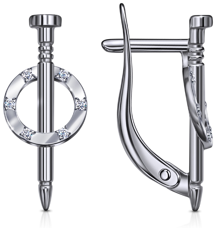 Серьги Lucente Silver EAR-LU-925-182426 вес 1.67 г серебро, фианит