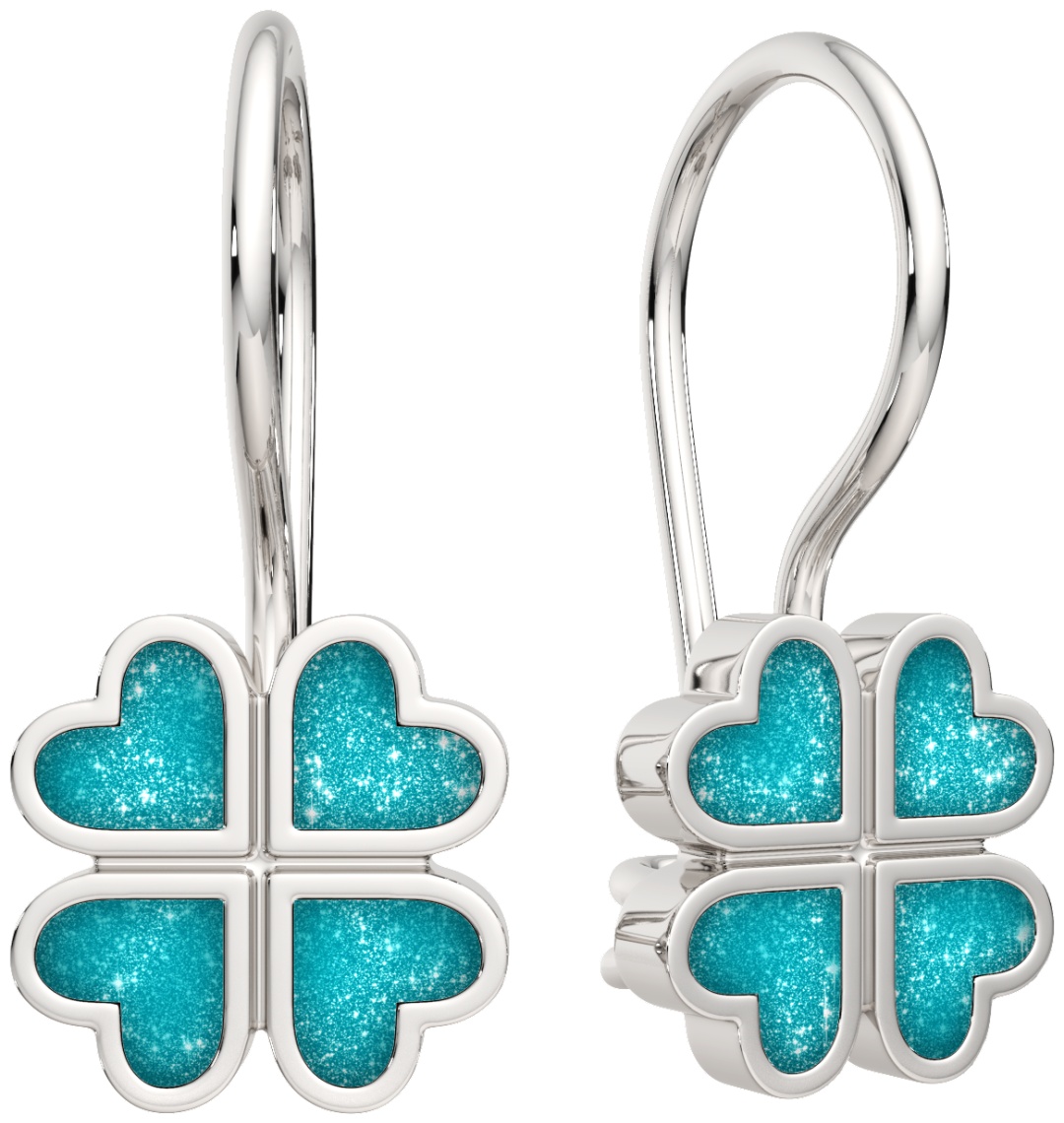 Серьги Lucente Silver ZO-0300552 вес 1.13 г серебро, эмаль