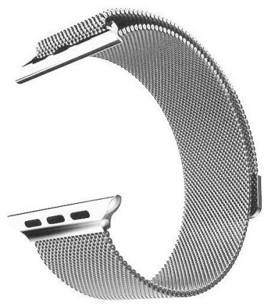 Браслет CLASSNO для Apple Watch Series 4, Watch Series 5, Watch Series 6, Watch SE, Watch SE 2nd Gen серебристый
