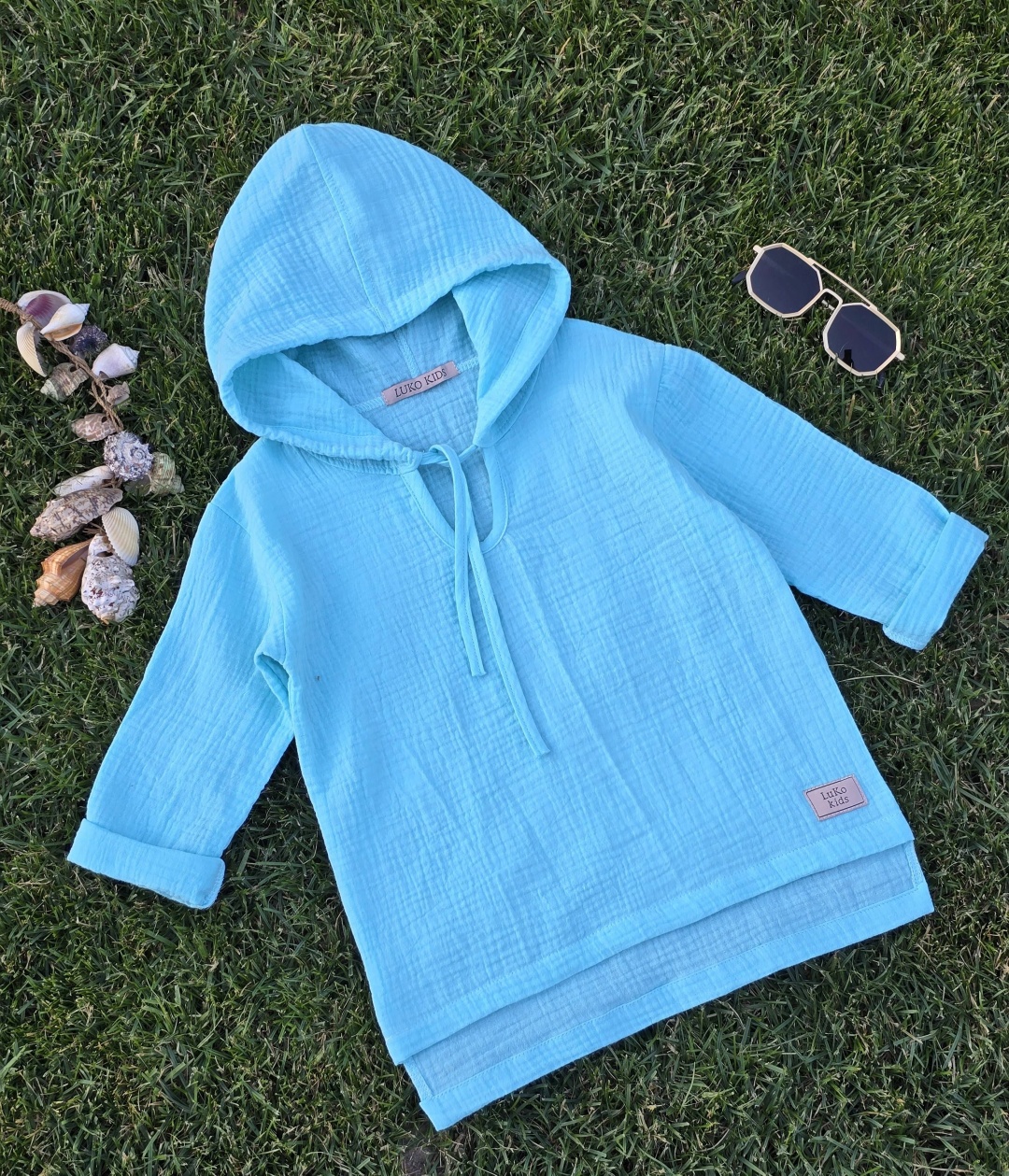 Футболка для плавания LUKO KIDS бирюзовый