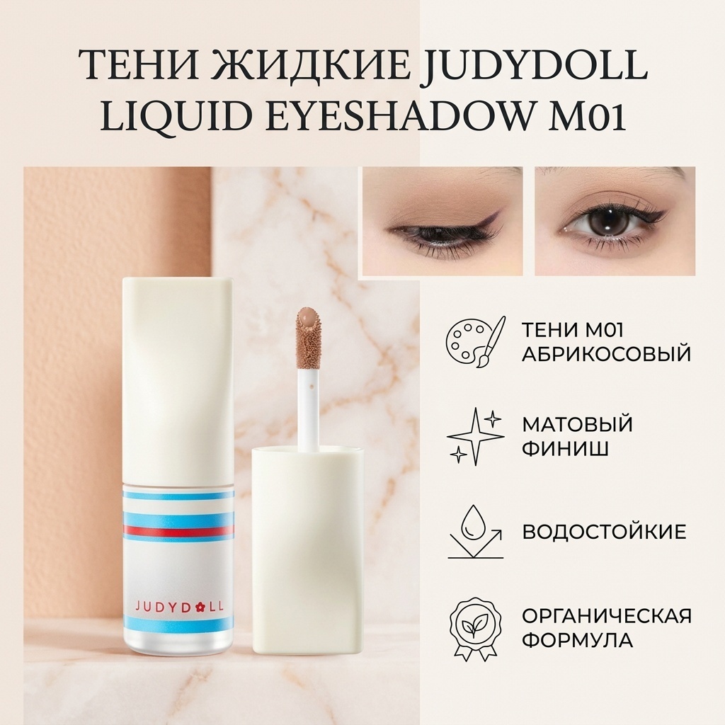 JUDYDOLL тени жидкие LIQUID EYESHADOW M01
