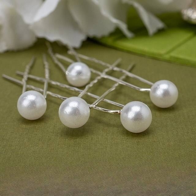 Accessories шпилька украшение 5 шт, белый, серебристый
