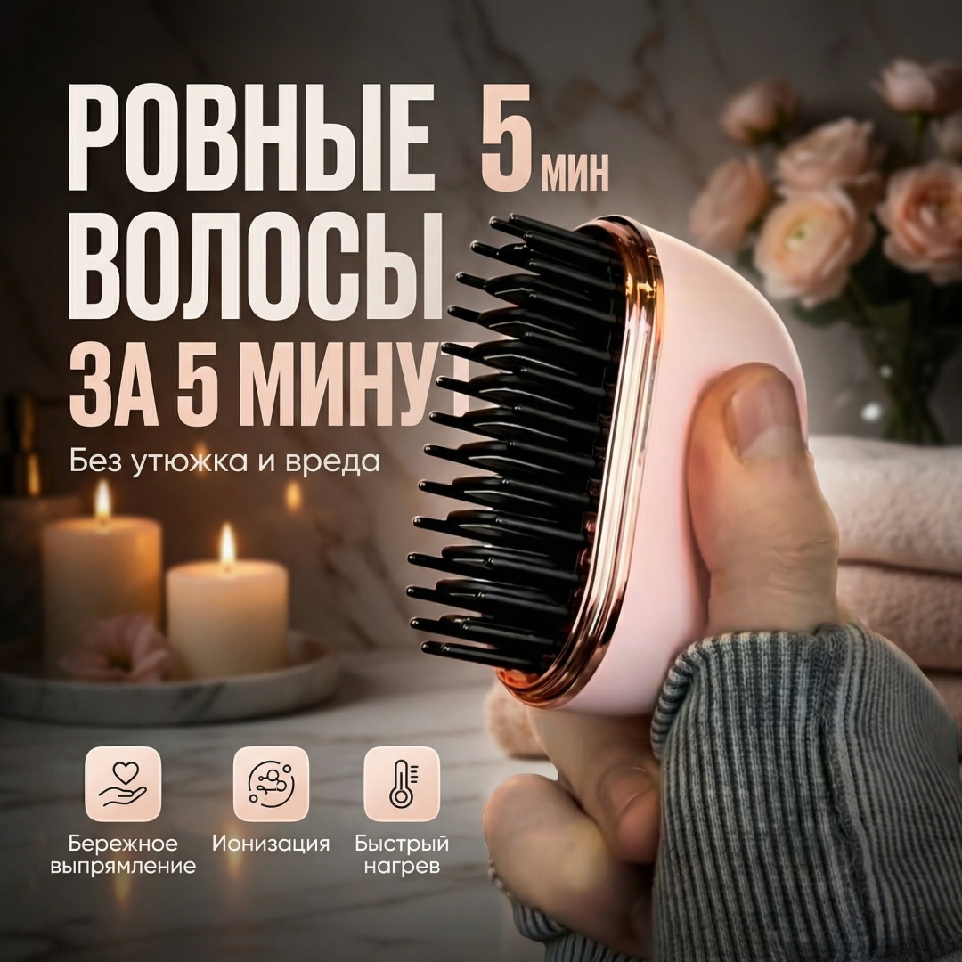 LUXOR_KZ ХБ-208 расческа-выпрямитель