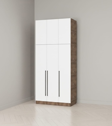Распашной шкаф Raiyan mebel, 120x270х52 см, черный, коричневый