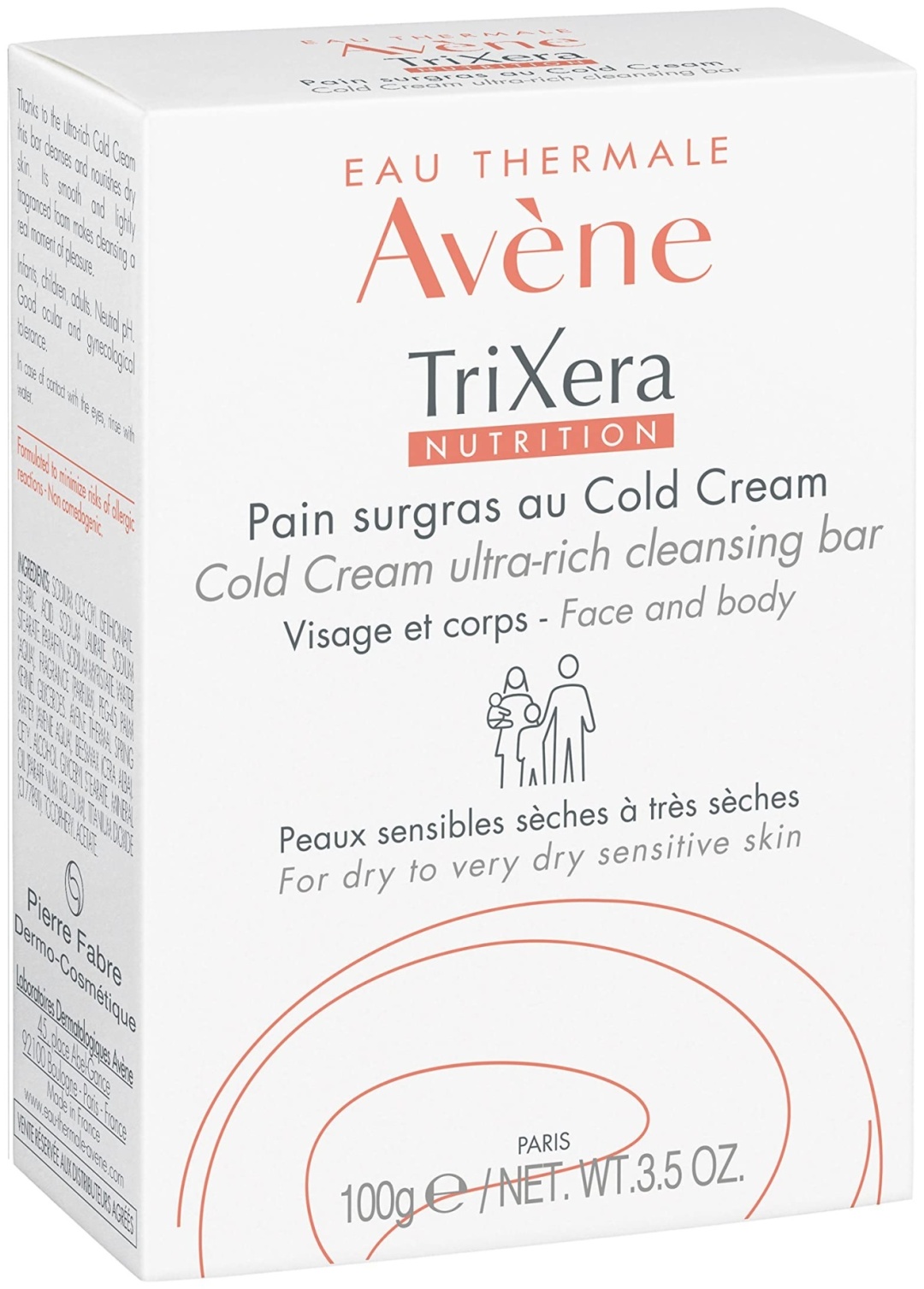 Кусковое мыло глицериновое Avene Trixera Nutrition 100 г
