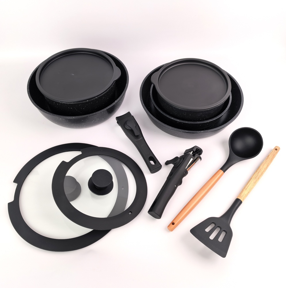 Набор сковородок Brim Набор сковородок 17в1 Brim "Black Premium Granite" 000141 17 в 1