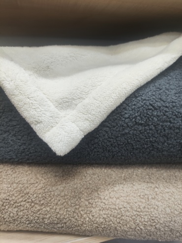 Плед Blanket Тедди 150х200 см, велсофт, графит