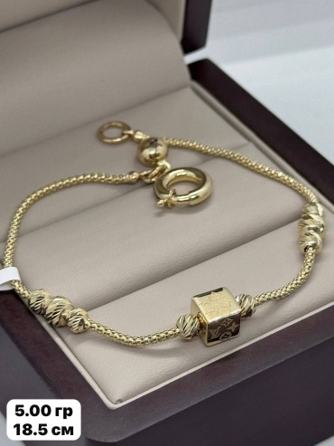 DARI GOLD 66788 длина 18.5 см, вес 5 г золото, плетение фантазийное