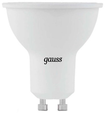 Gauss 7W GU10, светодиодная, холодный белый