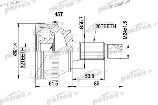 PATRON шрус наружный PCV1090