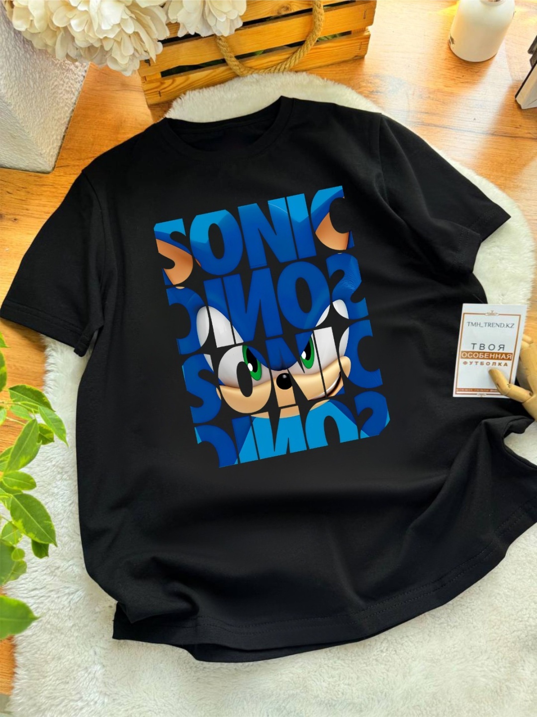 Футболка Соник Sonic TMH_TREND.KZ черный