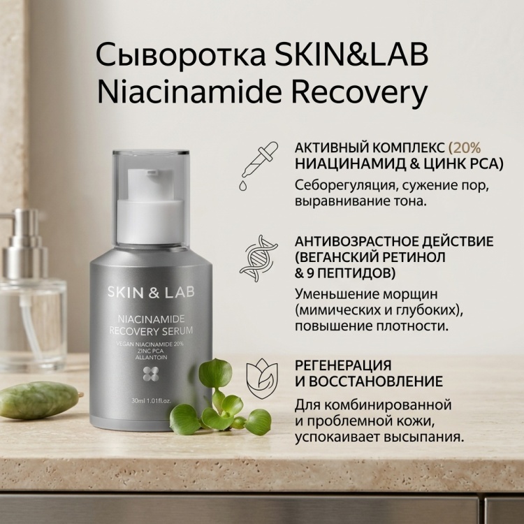 SKIN&LAB сыворотка Niacinamide Recovery для лица 30 мл
