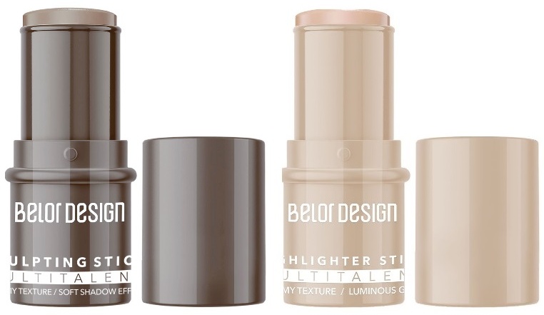 Belor design Multitalent set набор для контуринга 02 (скульптор 02+хайлайтер) скульптор, хайлайтер 02