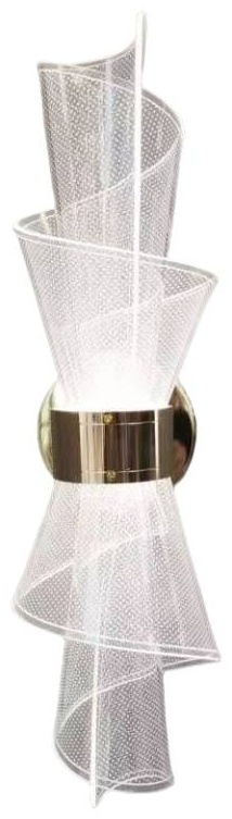 Бра настенный LED, золотистый, белый
