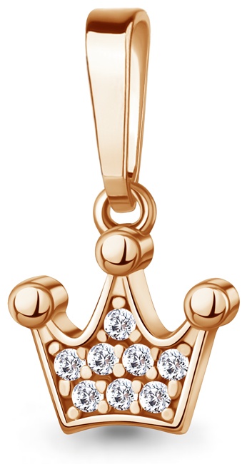 Подвеска AQUAMARINE 24759А вес 1 г серебро, фианит
