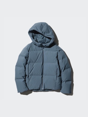 Парка Uniqlo голубой, серый