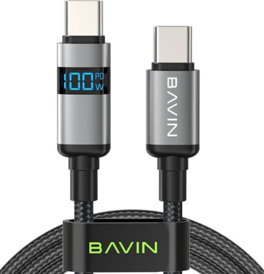 Кабель BAVIN USB TypeC (M), 1.2 м, 6936985020655 черный