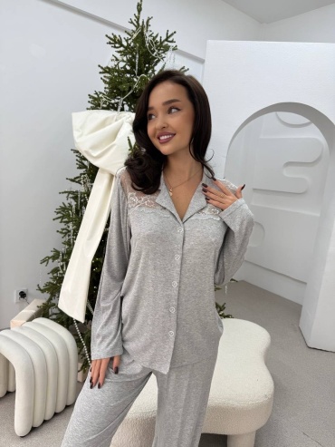 Пижама Luna Luxe серый