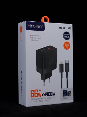 Hrolan A13-66W USB Type-C 66 Вт черный