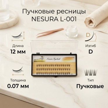 NESURA пучковые D 0.07 мм черный 12 мм