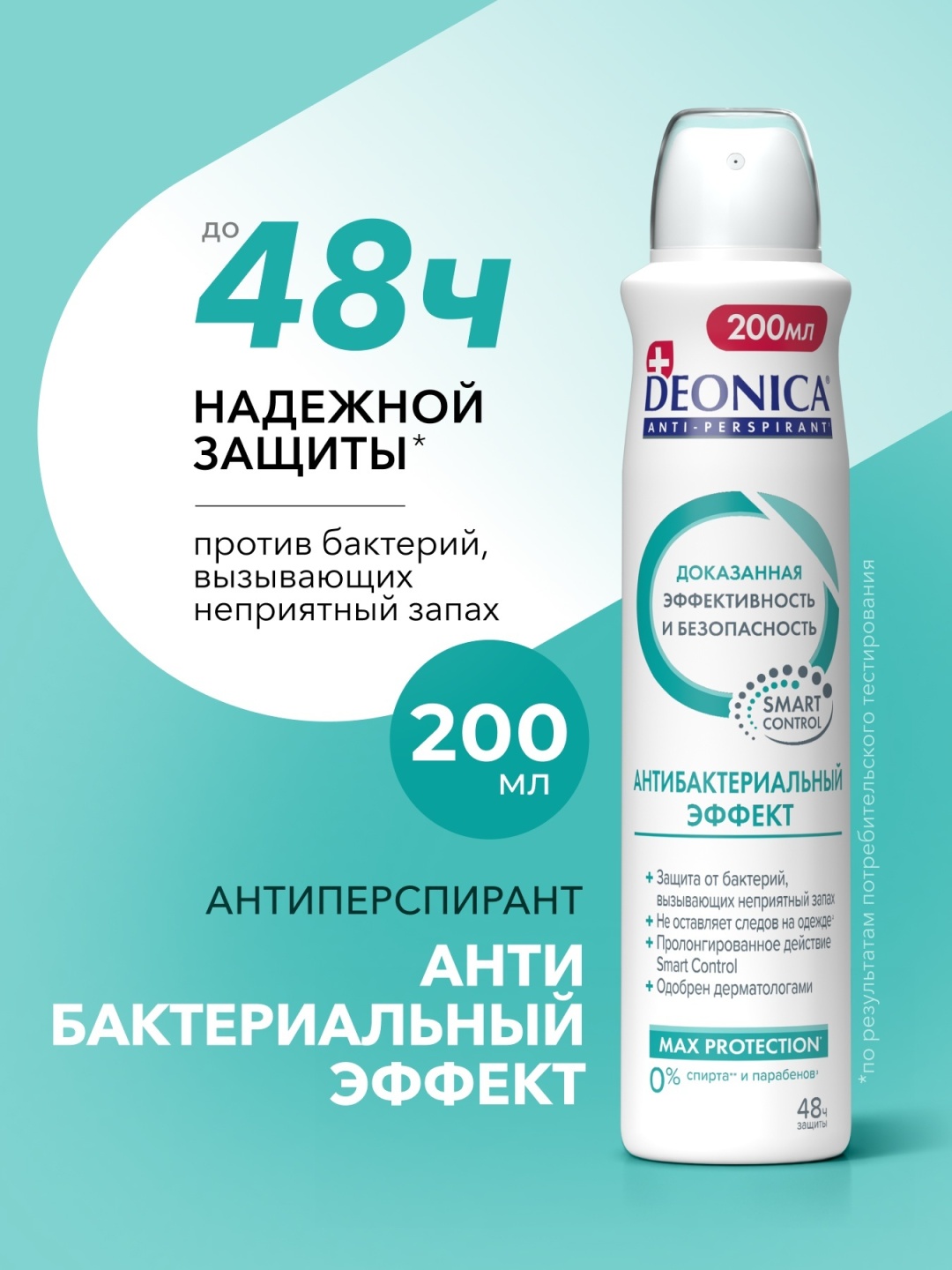 Deonica Антибактериальный эффект антиперспирант для женщин 200 мл