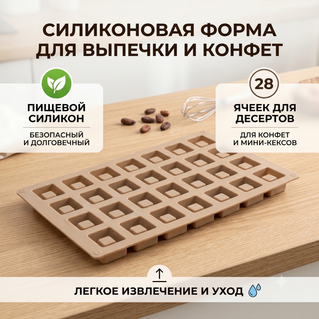 Для льда, для десерта, для шоколада 30436274_6903340800030, силикон