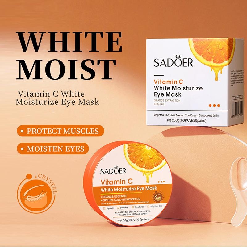 Патчи SADOER гелевые Vitamin C White Moisturize Eye Mask увлажняющая маска для глаз с витамином С от отеков 60 шт