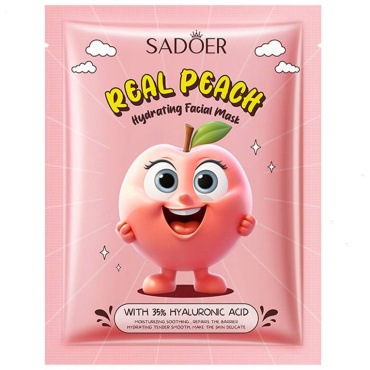Маска для лица SADOER тканевая Peach Hyaluronic Acid Hydrating Facial Mask - Увлажняющая маска 1 шт