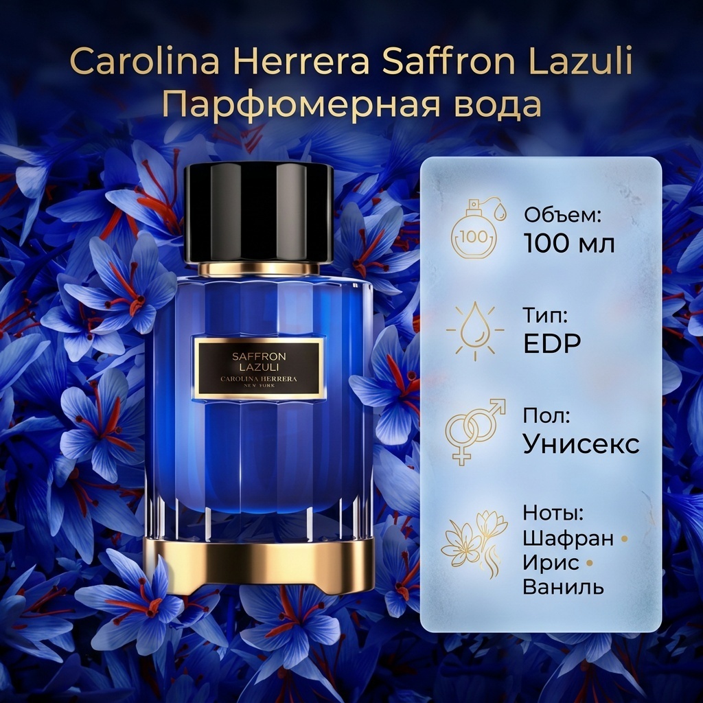 Carolina Herrera Saffron Lazuli парфюмерная вода EDP 100 мл, унисекс