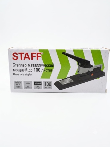 Степлер STAFF 272736, размер скобы № 24/6, № 23/15, № 23/8, № 23/10, № 23/13, черный